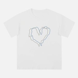 youthful love lines tee   dynamic print & street style 4225