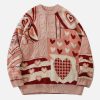 youthful love weave knit sweater   chic & cozy design 1915