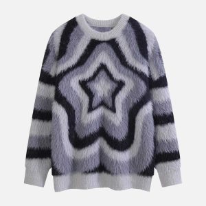 youthful mohair star sweater   iconic & cozy fashion piece 1108