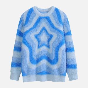 youthful mohair star sweater   iconic & cozy fashion piece 3380