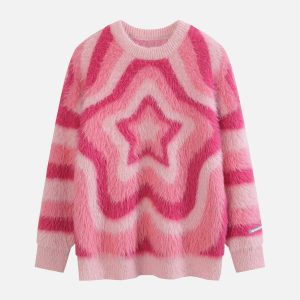 youthful mohair star sweater   iconic & cozy fashion piece 8678