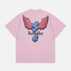 youthful mosaic pixel heart tee   graphic & trendy style 2528