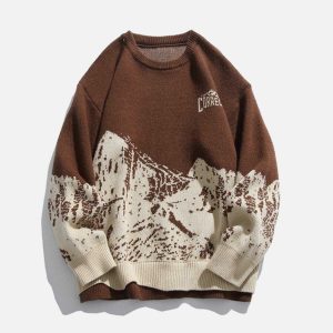 youthful mountains knit sweater   adventure meets style 3378