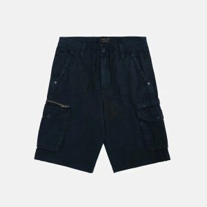 youthful multi pocket denim shorts   streetwear essential 2860