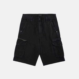 youthful multi pocket denim shorts   streetwear essential 4881