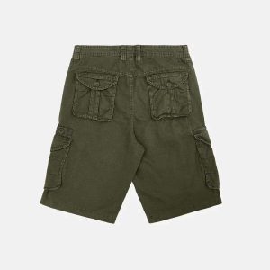 youthful multi pocket denim shorts   streetwear essential 7424
