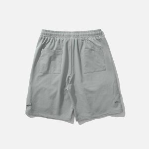 youthful multi pocket shorts sleek drawstring design 3256