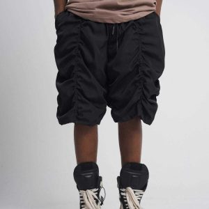youthful multi wrinkle shorts   trendy y2k streetwear 3079
