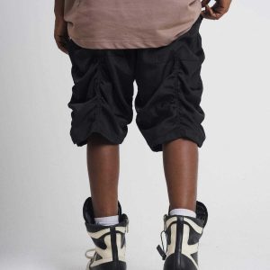 youthful multi wrinkle shorts   trendy y2k streetwear 7845