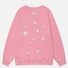 youthful multi star foam sweatshirt   trending urban style 5316