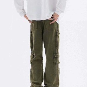 youthful multipocket cargo jeans embellished & trendy 4691