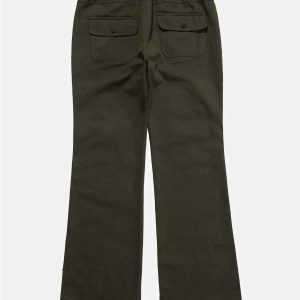 youthful multipocket cargo pants   sleek drawstring design 2886