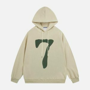 youthful number print hoodie   trending urban streetwear 1293