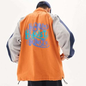 youthful orange btu jacket   sleek design & urban appeal 8530