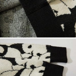 youthful panda graphic sweater   chic & urban style comfort 4574