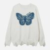 youthful patchwork butterfly sweater   streetwear icon 2829