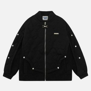 youthful patchwork sherpa jacket   urban & trendy style 7927