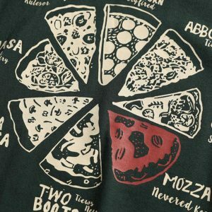 youthful pizza graphic tee   trending urban streetwear 6057