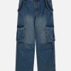 youthful pleated jeans with multiple pockets for dynamic style 3616