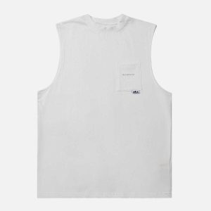 youthful pocket vest   sleek design & urban appeal 3572