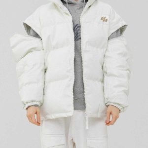 youthful pu detachable winter coat   versatile & chic 3167