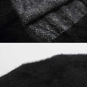 youthful rabbit jacquard sweater soft mink effect knit 3397