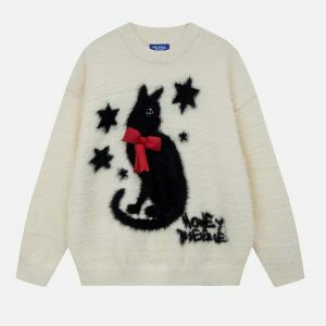 youthful rabbit star sweater   quirky & trendy comfort 7568
