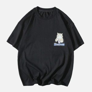 youthful ramen cat tee graphic & quirky streetwear 2993
