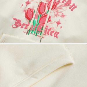 youthful rose letters hoodie   print design & street chic 7130