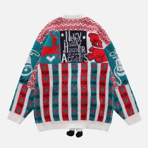 youthful santa claus doll sweater festive & quirky comfort 8430