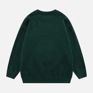 youthful santa claus flocking sweater vibrant jacquard design 3270
