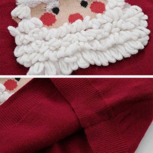 youthful santa claus flocking sweater vibrant jacquard design 3641