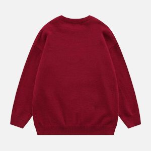 youthful santa claus flocking sweater vibrant jacquard design 3996