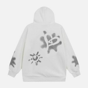 youthful shadow star hoodie   chic urban streetwear 2140