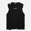 youthful shoulder paperclip vest   chic urban streetwear 3848