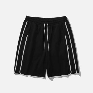 youthful side stripe shorts   trending urban streetwear 4786