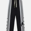 youthful sidebreasted striped sweatpants embroidered detail 8303
