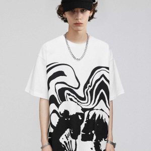 youthful skeleton hug & kiss tee   chic urban streetwear 2988