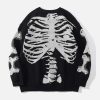 youthful skeleton pattern sweater knit with edge 5408