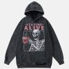 youthful skull skeleton graphic hoodie streetwear icon 6937