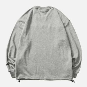 youthful slant patchwork sweatshirt   urban & trendy fit 4790
