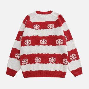 youthful snowflake embroidered sweater cozy winter charm 5994