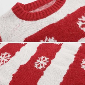 youthful snowflake embroidered sweater cozy winter charm 8939