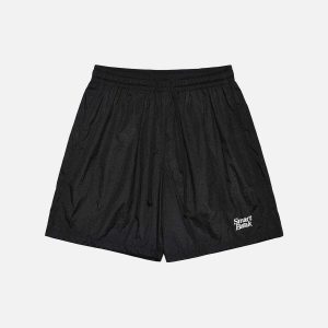 youthful solid drawstring shorts   sleek urban comfort 5152
