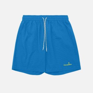 youthful solid drawstring shorts   sleek urban comfort 7835