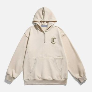 youthful solid flocking hoodie   chic urban streetwear 2875