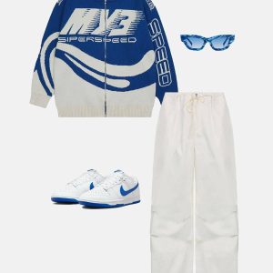 youthful speed racing cardigan   chic urban streetwear 6711