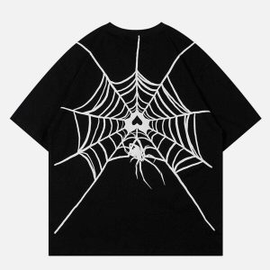 youthful spider web foam tee   quirky urban fashion 5493