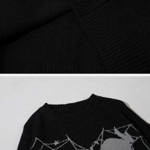 youthful spider web stars sweater graphic & trendy design 8063
