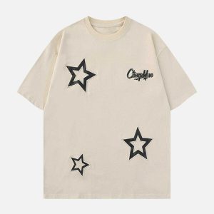 youthful star applique tee embroidered elegance 4415